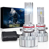Cougar Motor 9005 LED Headlight Bulbs, 9005 LED Bulbs Double CANBUS-Ready 42000LM 6500K White Lights Ultra-Bright with Turbo Cooling Fan Easy Installation, Plug-N-Play, Pack of 2
