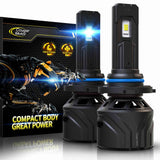 Cougar Motor 9006 LED Bulbs, HB4 Lights18000LM 80W Mute 400% Brighter 6500K Cool White Halogen Replacement