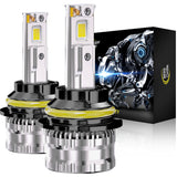 Cougar Motor 9007 LED Headlight Bulbs, 96,000LM HB5 Light 1500% Brighter 6500K 80,000H Lifespan Plug&Play CANbus Ready with Cooling Fan Off-Road Use or Fog Light, Pack of 2