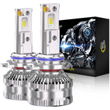 Cougar Motor 9012 LED Headlight Bulbs, 96,000LM HIR2 Light 1500% Brighter 6500K 80,000H Lifespan Plug&Play CANbus Ready with Cooling Fan Off-Road Use or Fog Light, Pack of 2