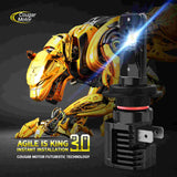 Cougar Motor Wireless H7 LED Bulb, 22000LM 6500K Slim All-in-One - Cool White, Compact Design