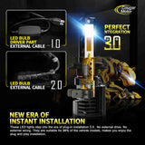 Cougar Motor Wireless H7 LED Bulb, 22000LM 6500K Slim All-in-One - Cool White, Compact Design