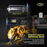 Cougar Motor Wireless H7 LED Bulb, 22000LM 6500K Slim All-in-One - Cool White, Compact Design