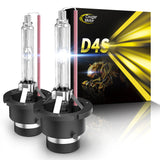 Cougar Motor D4S HID Headlight Bulbs, 8000K Cool Blue Light, 35W High Low Beam D4S Xenon HID Bulb with Metal Stents Base, 100% Anti-UV, 66440 42402 42402WX OEM Replacement, Pack of 2