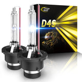 Cougar Motor D4S HID Headlight Bulbs, 10000K Dark Blue Light, 35W High Low Beam D4S Xenon HID Bulb with Metal Stents Base, 100% Anti-UV, 66440 42402 42402WX OEM Replacement, Pack of 2