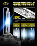 Cougar Motor D1S HID Headlight Bulbs, 6000K Diamond White Light, 35W High Low Beam D1S Xenon HID Bulb with Metal Stents Base, 100% Anti-UV, 66144 66140 85140 85415 OEM Replacement, Pack of 2