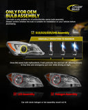 Cougar Motor D4S HID Headlight Bulbs, 6000K Diamond White Light, 35W High Low Beam D4S Xenon HID Bulb with Metal Stents Base, 100% Anti-UV, 66440 42402 42402WX OEM Replacement, Pack of 2