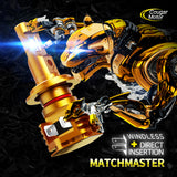 Cougar Motor H7 LED Headlight Bulb, 12000LM Fanless and Wireless 6500K Cool White All-in-One Direct Installation, 1:1 Size Halogen Replacement, Plug-N-Play, Pack of 2