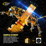 Cougar Motor H7 LED Headlight Bulb, 12000LM Fanless and Wireless 6500K Cool White All-in-One Direct Installation, 1:1 Size Halogen Replacement, Plug-N-Play, Pack of 2