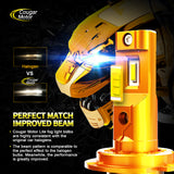 Cougar Motor H7 LED Headlight Bulb, 12000LM Fanless and Wireless 6500K Cool White All-in-One Direct Installation, 1:1 Size Halogen Replacement, Plug-N-Play, Pack of 2