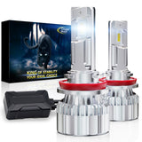 Cougar Motor H11 LED Headlight Bulbs, H11 LED Bulbs Double CANBUS-Ready 42000LM 6500K White Lights Ultra-Bright with Turbo Cooling Fan Easy Installation, Plug-N-Play, Pack of 2