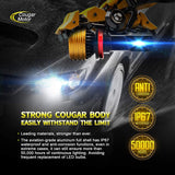Cougar Motor H11 LED Bulbs, H9 LED H8 Light, 90W Extremely Bright 6500K Cool White - Adjustable Beam, Halogen Replacement