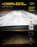 Cougar Motor 9007 LED Headlight Bulbs, 96,000LM HB5 Light 1500% Brighter 6500K 80,000H Lifespan Plug&Play CANbus Ready with Cooling Fan Off-Road Use or Fog Light, Pack of 2
