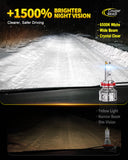 Cougar Motor H11 LED Headlight Bulbs, 96,000LM H8 H9 Light 1500% Brighter 6500K 80,000H Lifespan Plug&Play CANbus Ready with Cooling Fan Off-Road Use or Fog Light, Pack of 2