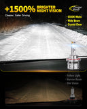 Cougar Motor H13 LED Headlight Bulbs, 96,000LM 9008 Light 1500% Brighter 6500K 80,000H Lifespan Plug&Play CANbus Ready with Cooling Fan Off-Road Use or Fog Light, Pack of 2