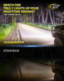Cougar Motor H7 LED Headlight Bulbs, No Adapter Required Auxiliary Fog 1:1 Mini Size Plug and Play Off-raod Use, Pack of 2