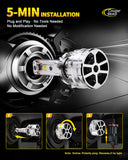 Cougar Motor 9005 LED Headlight Bulbs, 96,000LM HB3 Light 1500% Brighter 6500K 80,000H Lifespan Plug&Play CANbus Ready with Cooling Fan Off-Road Use or Fog Light, Pack of 2