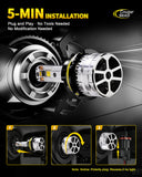 Cougar Motor 9007 LED Headlight Bulbs, 96,000LM HB5 Light 1500% Brighter 6500K 80,000H Lifespan Plug&Play CANbus Ready with Cooling Fan Off-Road Use or Fog Light, Pack of 2