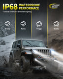 Cougar Motor H7 LED Headlight Bulbs, No Adapter Required Auxiliary Fog 1:1 Mini Size Plug and Play Off-raod Use, Pack of 2