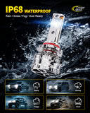 Cougar Motor 9005 LED Headlight Bulbs, 96,000LM HB3 Light 1500% Brighter 6500K 80,000H Lifespan Plug&Play CANbus Ready with Cooling Fan Off-Road Use or Fog Light, Pack of 2