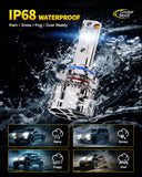 Cougar Motor 9006 LED Headlight Bulbs, 96,000LM HB4 Light 1500% Brighter 6500K 80,000H Lifespan Plug&Play CANbus Ready with Cooling Fan Off-Road Use or Fog Light, Pack of 2