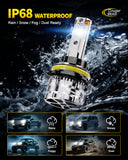 Cougar Motor 9007 LED Headlight Bulbs, 96,000LM HB5 Light 1500% Brighter 6500K 80,000H Lifespan Plug&Play CANbus Ready with Cooling Fan Off-Road Use or Fog Light, Pack of 2