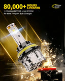 Cougar Motor 9007 LED Headlight Bulbs, 96,000LM HB5 Light 1500% Brighter 6500K 80,000H Lifespan Plug&Play CANbus Ready with Cooling Fan Off-Road Use or Fog Light, Pack of 2