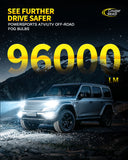 Cougar Motor 9006 LED Headlight Bulbs, 96,000LM HB4 Light 1500% Brighter 6500K 80,000H Lifespan Plug&Play CANbus Ready with Cooling Fan Off-Road Use or Fog Light, Pack of 2