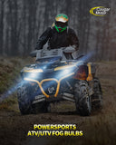 Cougar Motor H7 LED Headlight Bulbs, No Adapter Required Auxiliary Fog 1:1 Mini Size Plug and Play Off-raod Use, Pack of 2