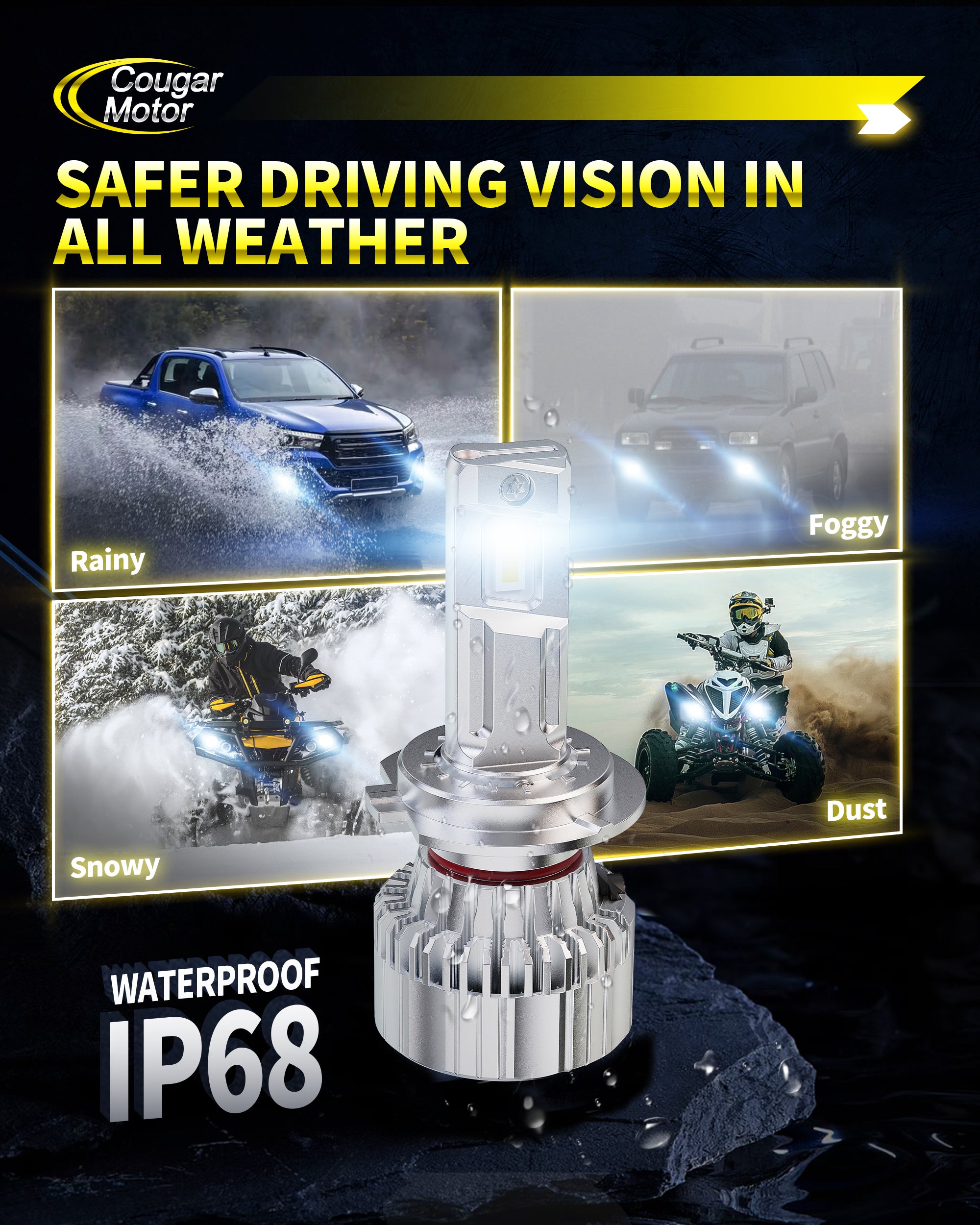 thumbnail image 2 of 2x H7 CANBUS LED Bulbs 6000K White 12000LM 50W For Car Headlights – Plug & Play No Error 2 of 5