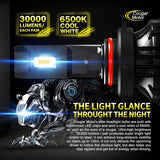 Cougar Motor Ultimate F6 Series 9005 Led Bulbs, 30000LM High-focus 6500K Cool White Extremely Bright - Adjustable Beam