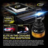 Cougar Motor Ultimate F6 Series 9006 Led Bulbs, 30000LM High-focus 6500K Cool White Extremely Bright - Adjustable Beam