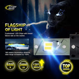 Cougar Motor Flagship F2 Plus Series H13 Led Bulbs , 20000LM 6500K All-in-One - Cool White, Super Bright Halogen Replacement