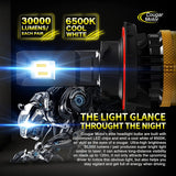 Cougar Motor Ultimate F6 Series H13 Led Bulbs, 30000LM High-focus 6500K Cool White Extremely Bright - Adjustable Beam