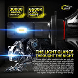 Cougar Motor Ultimate F6 Series H7 Led Bulbs, 30000LM High-focus 6500K Cool White Extremely Bright - Adjustable Beam