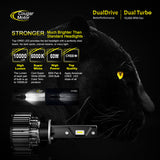 Cougar Motor 880 Led Bulbs, K16 Series All-in-One - 10000LM 6000K Cool White, Quick Installation Halogen Replacement