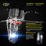 Cougar Motor H11 Led Bulbs, K16 Series All-in-One - 18000LM 6000K Cool White, Quick Installation Halogen Replacement