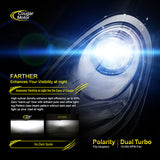 Cougar Motor H3 Led Bulbs, K16 Series All-in-One - 18000LM 6000K Cool White, Quick Installation Halogen Replacement