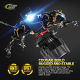 Cougar Motor X-Small Mini Series 9005 Led Bulbs , 18000LM 6500K All-in-One - Cool White, 360°Adjustable Beam - Halogen Replacement Pack of 2