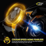 Cougar Motor X-Small Mini Series 9005 Led Bulbs , 18000LM 6500K All-in-One - Cool White, 360°Adjustable Beam - Halogen Replacement Pack of 2