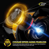 Cougar Motor X-Small Mini Series 9007 Led Headlight Bulbs , 18000LM 6500K All-in-One - Cool White, 360°Adjustable Beam - Halogen Replacement Pack of 2