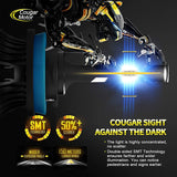 Cougar Motor X-Small Mini Series H11 Led Headlight Bulbs , 18000LM 6500K All-in-One - Cool White, 360°Adjustable Beam - Halogen Replacement Pack of 2