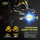 Cougar Motor X-Small Mini Series H7 Led Bulbs , 18000LM 6500K All-in-One - Cool White, 360°Adjustable Beam - Halogen Replacement Pack of 2