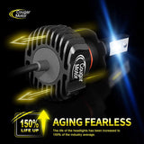 Cougar Motor S1 Plus Series 9005 Led Bulbs , 10000LM 6500K Fanless - 3D Bionic Technology, 360°Adjustable Beam, Quick Installation