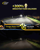Cougar Motor 9012 LED Bulb, 12000LM Noiseless 6500K Cool White All-in-One Direct Installation, Halogen Replacement